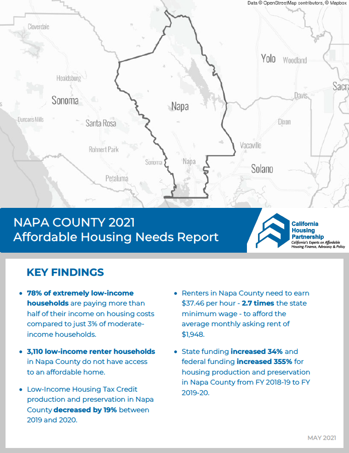 Napa County Housing Needs Report cover