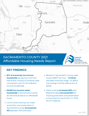 Sacramento County Housing Needs Report cover