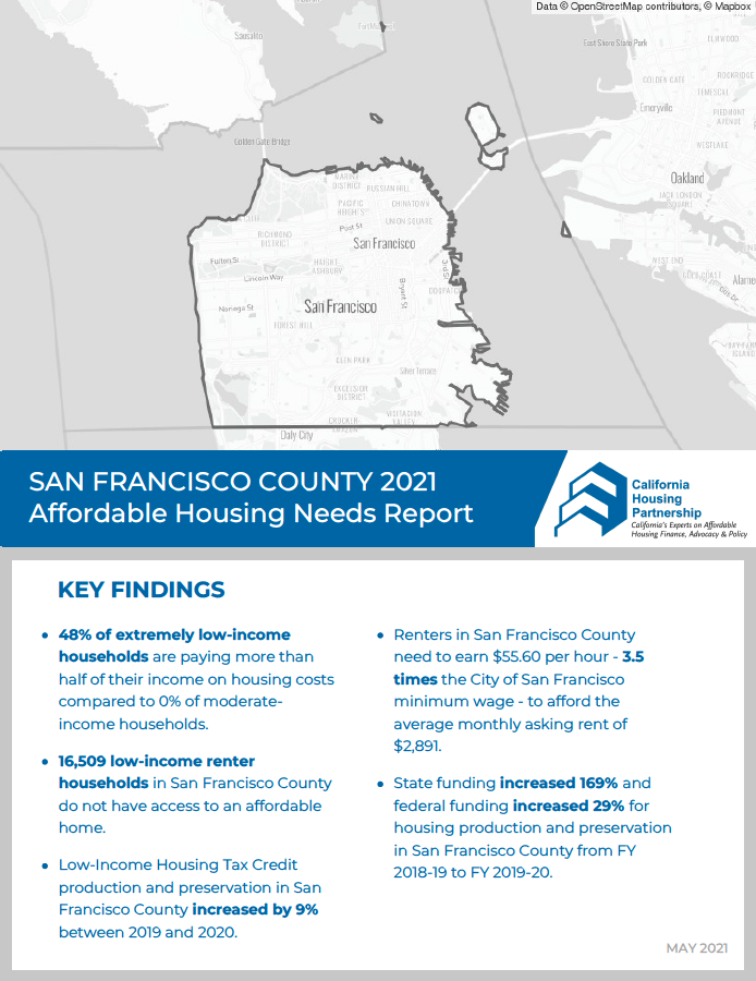 San Francisco County Housing Needs Report cover