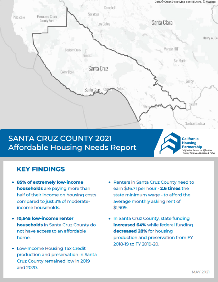 Santa Cruz Housing Needs Report cover