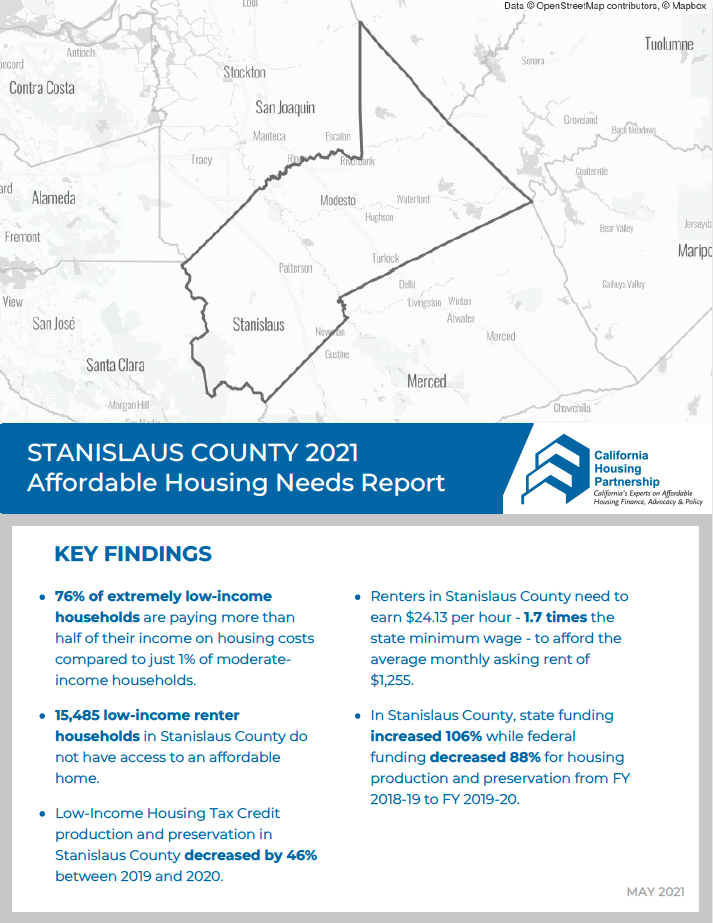 Stanislaus Housing Needs Report cover