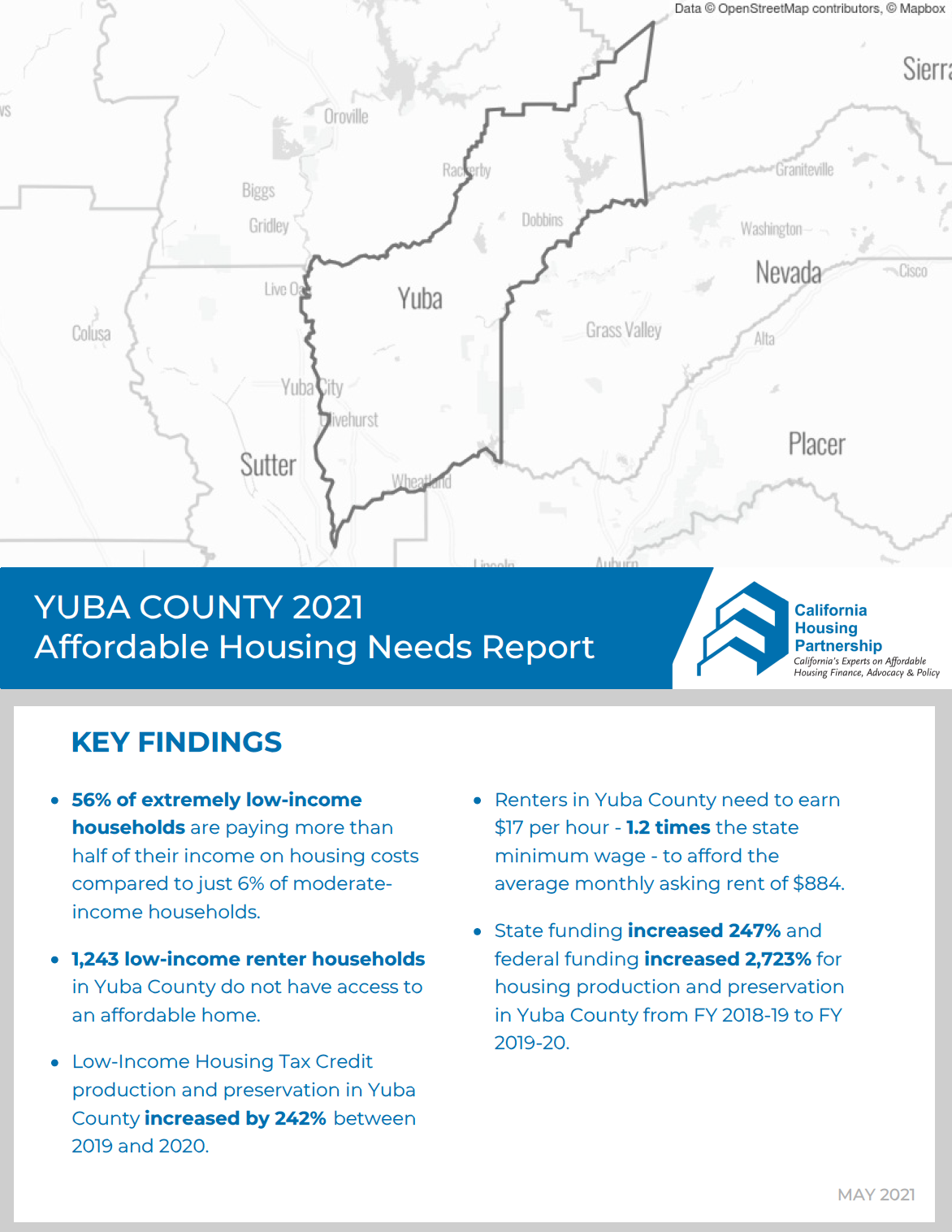 Yuba County Housing Needs Report cover