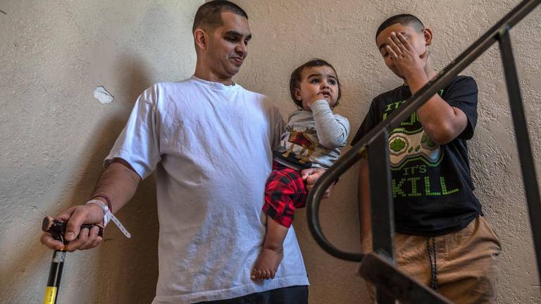 Disabled father and kids face eviction